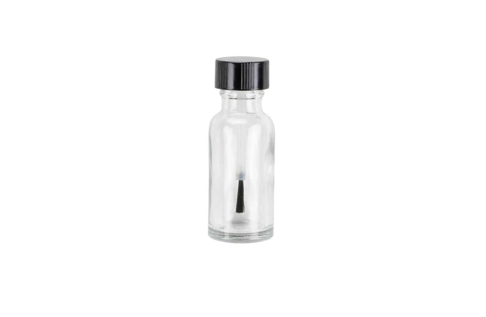 GLASS BOTTLE WITH BRUSH TOP 