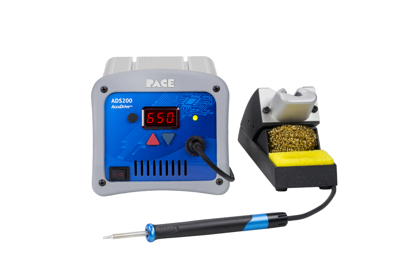 ADS200 AccuDrive® Production Soldering Station with TD-200 Tip-Heater Cartridge Iron & Instant SetBack Tool Stand