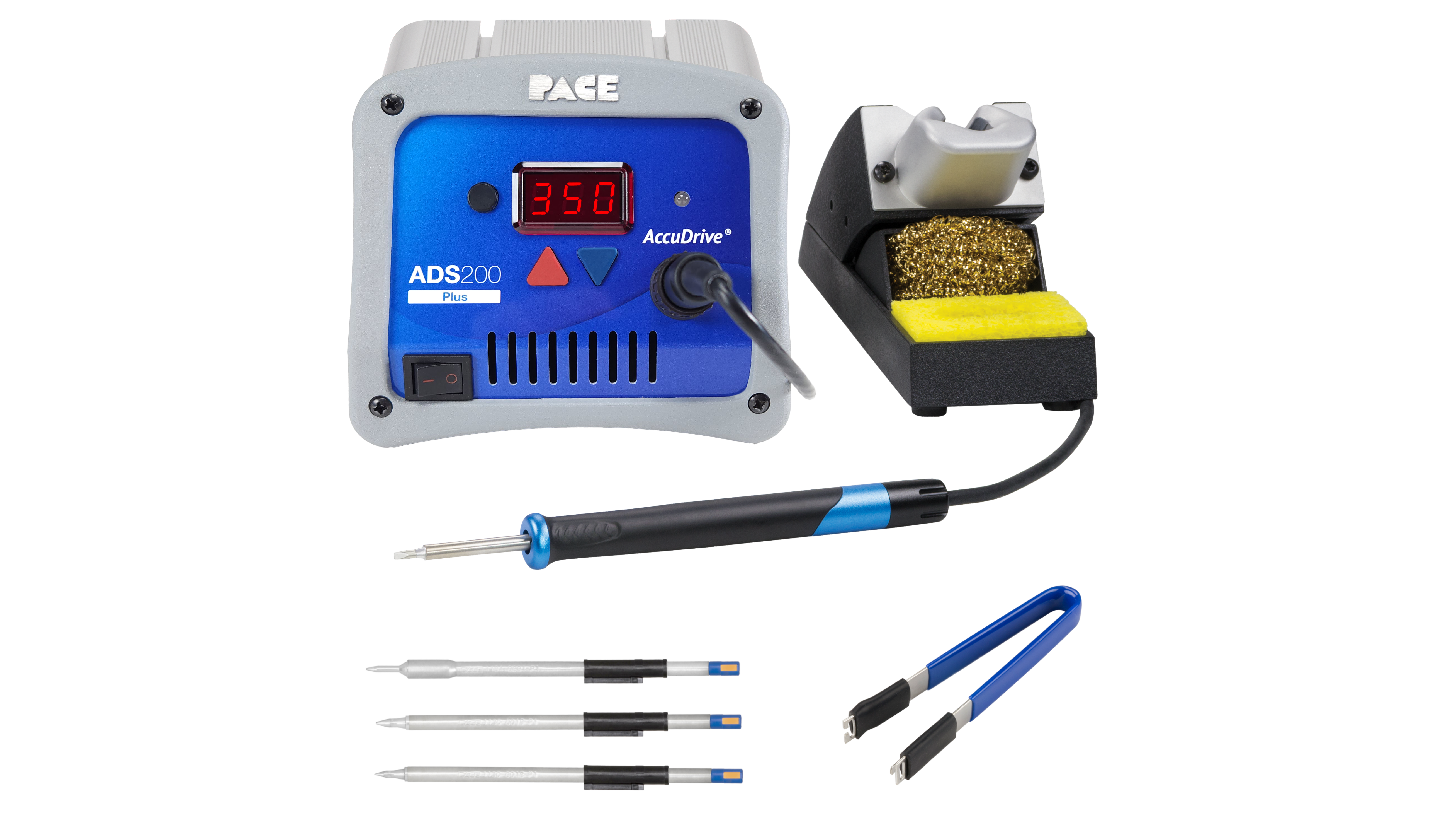 ADS200 Plus AccuDrive® Soldering Station with TD-200, ISB Cubby & 3 Tip Bundle (230V Only)